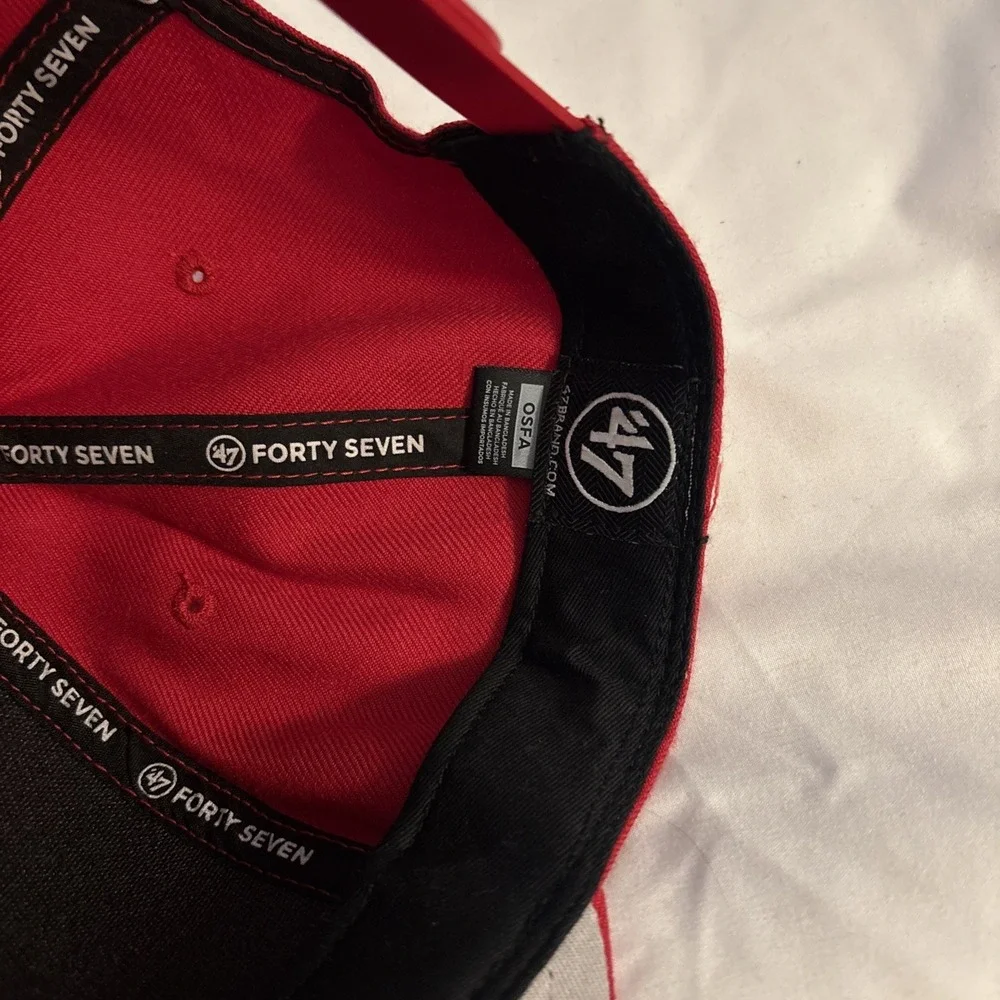 Houston Astros Hat Red Star Logo Strap 47 Brand Red MLB‎ OSFA Vintage